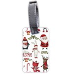 Christmas Characters Pattern, Xmas Backgrounds Luggage Tag (two sides)