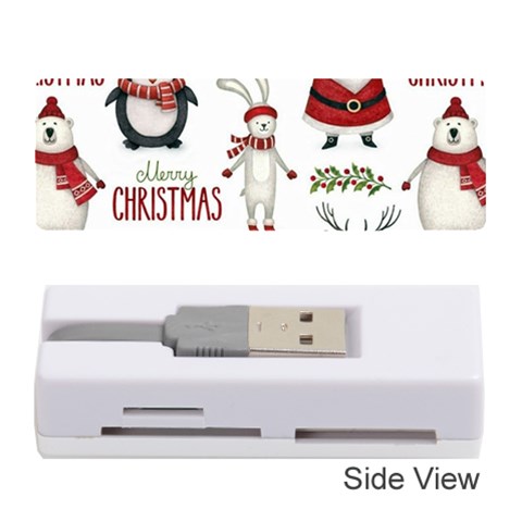 Christmas Characters Pattern, Xmas Backgrounds Memory Card Reader (Stick) from ArtsNow.com Front