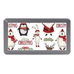 Christmas Characters Pattern, Xmas Backgrounds Memory Card Reader (Mini)