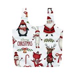 Christmas Characters Pattern, Xmas Backgrounds Full Print Recycle Bag (M)