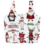 Christmas Characters Pattern, Xmas Backgrounds Full Print Recycle Bag (XL)