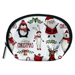 Christmas Characters Pattern, Xmas Backgrounds Accessory Pouch (Medium)