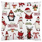 Christmas Characters Pattern, Xmas Backgrounds Standard Premium Plush Fleece Cushion Case (One Side)