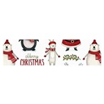 Christmas Characters Pattern, Xmas Backgrounds Oblong Satin Scarf (16  x 60 )