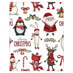 Christmas Characters Pattern, Xmas Backgrounds Toiletries Pouch from ArtsNow.com Back