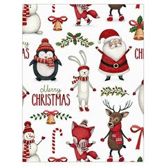 Christmas Characters Pattern, Xmas Backgrounds Drawstring Bag (Large) from ArtsNow.com Back