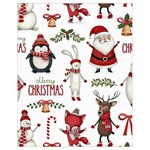 Christmas Characters Pattern, Xmas Backgrounds Drawstring Bag (Small)