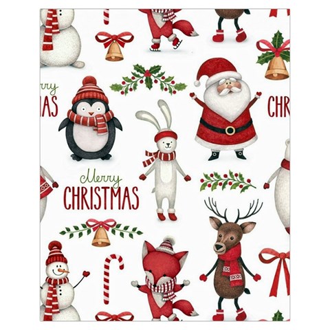 Christmas Characters Pattern, Xmas Backgrounds Drawstring Pouch (XL) from ArtsNow.com Front