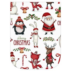 Christmas Characters Pattern, Xmas Backgrounds Waist Pouch (Small) from ArtsNow.com Front Pocket