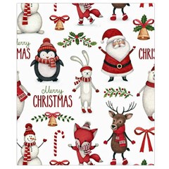 Christmas Characters Pattern, Xmas Backgrounds Waist Pouch (Large) from ArtsNow.com Back Strap