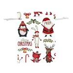 Christmas Characters Pattern, Xmas Backgrounds Lightweight Drawstring Pouch (M)