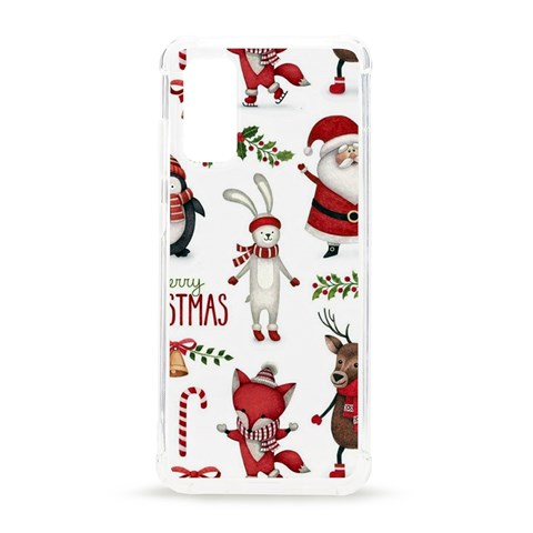 Christmas Characters Pattern, Xmas Backgrounds Samsung Galaxy S20 6.2 Inch TPU UV Case from ArtsNow.com Front