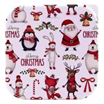 Christmas Characters Pattern, Xmas Backgrounds Stacked food storage container