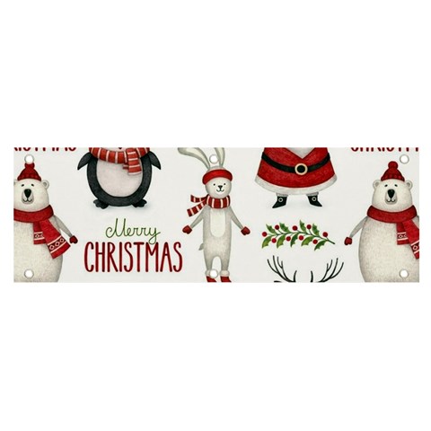 Christmas Characters Pattern, Xmas Backgrounds Banner and Sign 6  x 2  from ArtsNow.com Front