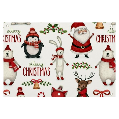 Christmas Characters Pattern, Xmas Backgrounds Banner and Sign 6  x 4  from ArtsNow.com Front