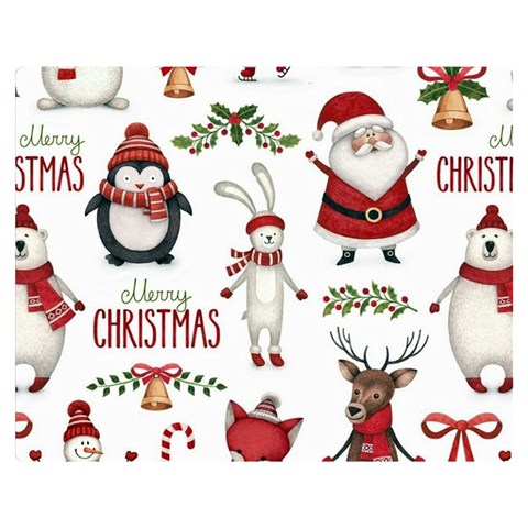 Christmas Characters Pattern, Xmas Backgrounds Premium Plush Fleece Blanket (Medium) from ArtsNow.com 60 x50  Blanket Front