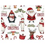 Christmas Characters Pattern, Xmas Backgrounds Premium Plush Fleece Blanket (Medium)