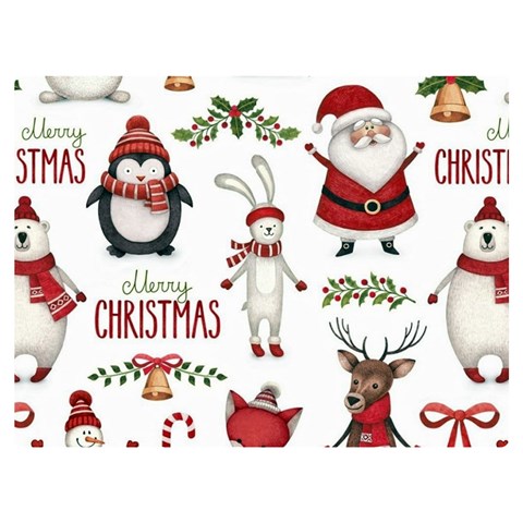 Christmas Characters Pattern, Xmas Backgrounds Premium Plush Fleece Blanket (Extra Small) from ArtsNow.com 40 x30  Blanket Front