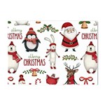 Christmas Characters Pattern, Xmas Backgrounds Crystal Sticker (A4)