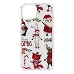 Christmas Characters Pattern, Xmas Backgrounds iPhone 14 TPU UV Print Case