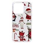 Christmas Characters Pattern, Xmas Backgrounds iPhone 14 Pro TPU UV Print Case