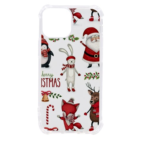 Christmas Characters Pattern, Xmas Backgrounds iPhone 13 mini TPU UV Print Case from ArtsNow.com Front