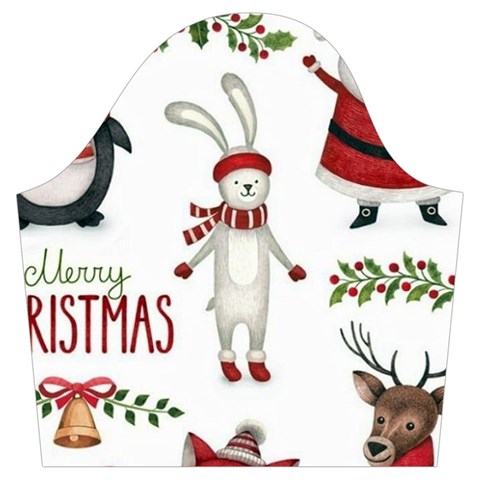 Christmas Characters Pattern, Xmas Backgrounds Trumpet Sleeve Cropped Top from ArtsNow.com Sleeve Right