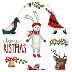 Christmas Characters Pattern, Xmas Backgrounds Trumpet Sleeve Cropped Top from ArtsNow.com Sleeve Right