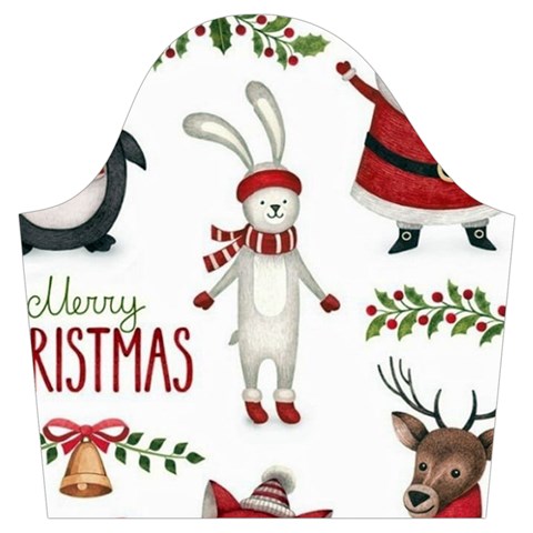 Christmas Characters Pattern, Xmas Backgrounds Trumpet Sleeve Cropped Top from ArtsNow.com Sleeve Left