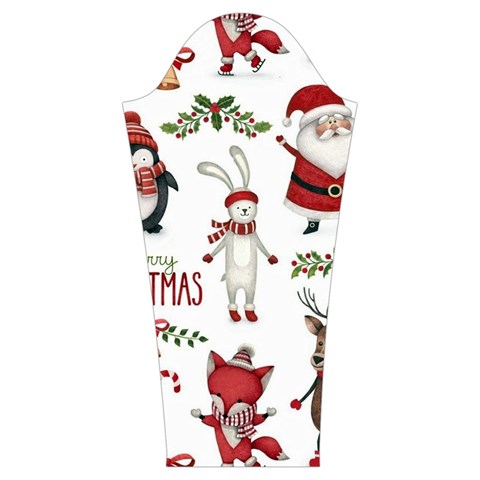 Christmas Characters Pattern, Xmas Backgrounds Women s Cut Out Long Sleeve T Sleeve Left