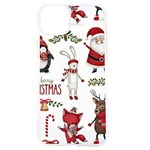 Christmas Characters Pattern, Xmas Backgrounds iPhone 15 TPU UV Print Case