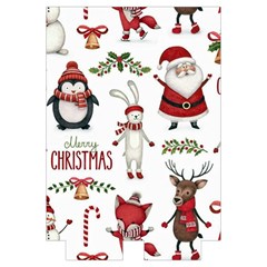 Christmas Characters Pattern, Xmas Backgrounds Automatic Folding Umbrella with Case (Large) from ArtsNow.com Case