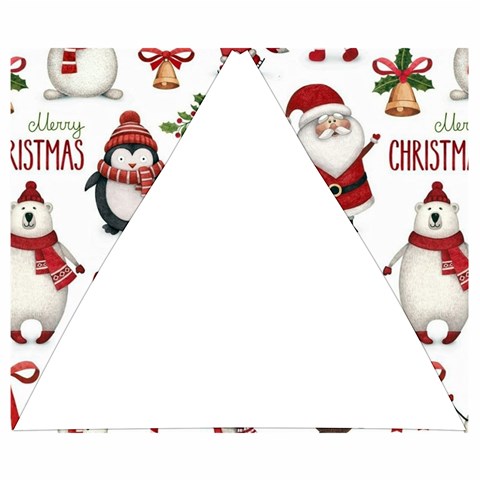 Christmas Characters Pattern, Xmas Backgrounds Automatic Folding Umbrella with Case (Small) from ArtsNow.com 19.98 x16.78  Umbrella - 3