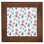 Christmas Decorations Pattern, Xmas Backgrounds Framed Tile