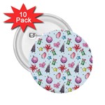 Christmas Decorations Pattern, Xmas Backgrounds 2.25  Buttons (10 pack) 