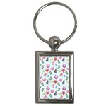 Christmas Decorations Pattern, Xmas Backgrounds Key Chain (Rectangle)