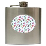 Christmas Decorations Pattern, Xmas Backgrounds Hip Flask (6 oz)