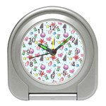 Christmas Decorations Pattern, Xmas Backgrounds Travel Alarm Clock