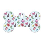 Christmas Decorations Pattern, Xmas Backgrounds Dog Tag Bone (One Side)