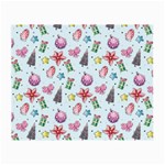 Christmas Decorations Pattern, Xmas Backgrounds Small Glasses Cloth (2 Sides)