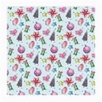 Christmas Decorations Pattern, Xmas Backgrounds Medium Glasses Cloth (2 Sides)