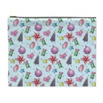 Christmas Decorations Pattern, Xmas Backgrounds Cosmetic Bag (XL)