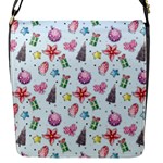 Christmas Decorations Pattern, Xmas Backgrounds Flap Closure Messenger Bag (S)