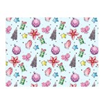 Christmas Decorations Pattern, Xmas Backgrounds Two Sides Premium Plush Fleece Blanket (Mini)