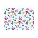 Christmas Decorations Pattern, Xmas Backgrounds Premium Plush Fleece Blanket (Mini)