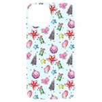 Christmas Decorations Pattern, Xmas Backgrounds iPhone 14 Black UV Print Case