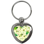 Christmas Pattern Background Seamless Key Chain (Heart)