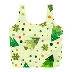 Christmas Pattern Background Seamless Full Print Recycle Bag (L)