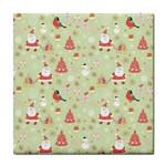 Christmas Pattern, Christmas Tree, Santa Tile Coaster