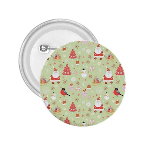 Christmas Pattern, Christmas Tree, Santa 2.25  Buttons from ArtsNow.com Front